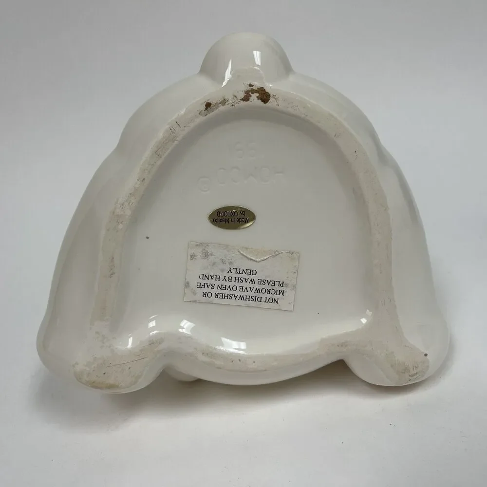 Homco 1991 Cookie Jar Canister Teddy Bear White Red Green‎ 8